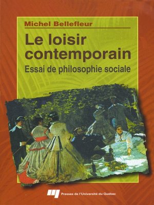 cover image of Le loisir contemporain